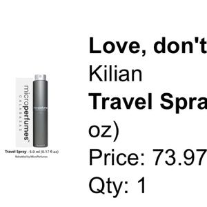 Love, Don’t Be Shy by Kilian travel spray